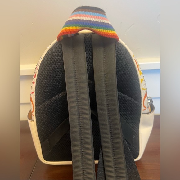 Coach Mini Court Backpack In Rainbow Signature Canvas - Picture 5 of 8